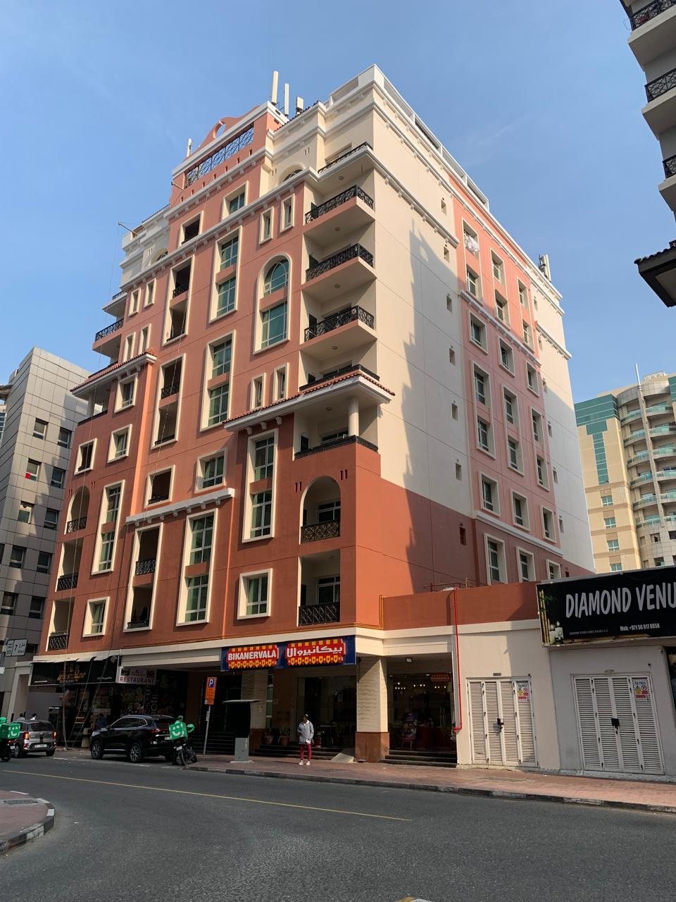 Building after exterior painting