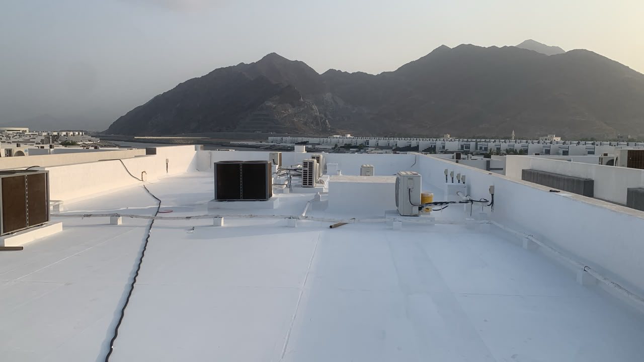 Completed waterproofed roof